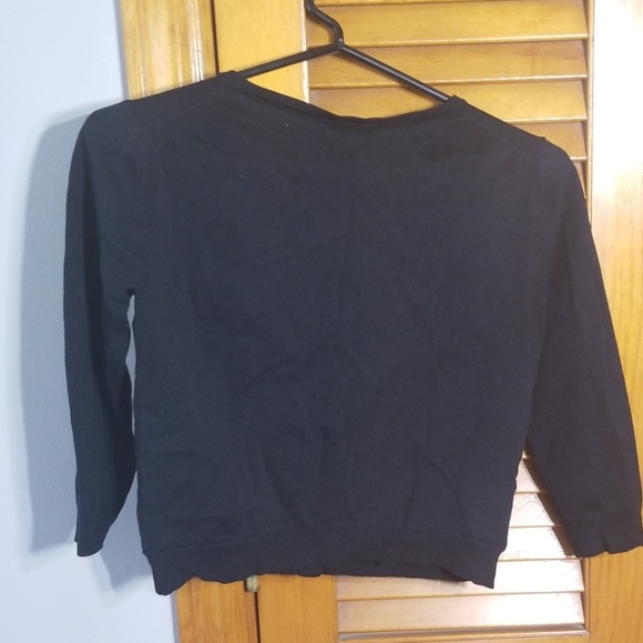 City Silk Black Cardigan Sweater - Small - Picture 4 of 4